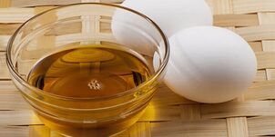 Eggs with oil for the preparation of healing ointment
