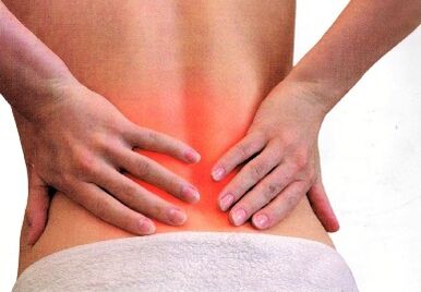 Lumbar pain in a woman